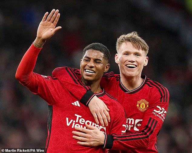 Rashford and McTominay came through the United academy together before breaking into the first team