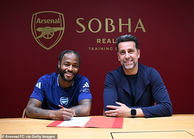 Sterling has joined the Gunners on a season-long loan, but there isn't an obligation to buy