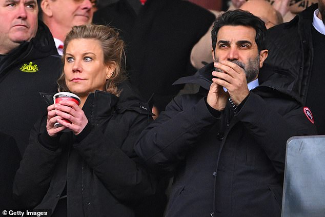 Newcastle had to grapple with a boardroom fallout that led to Amanda Staveley and husband Mehrdad Ghodoussi selling their six per cent share and leaving the club (pictured earlier this year)