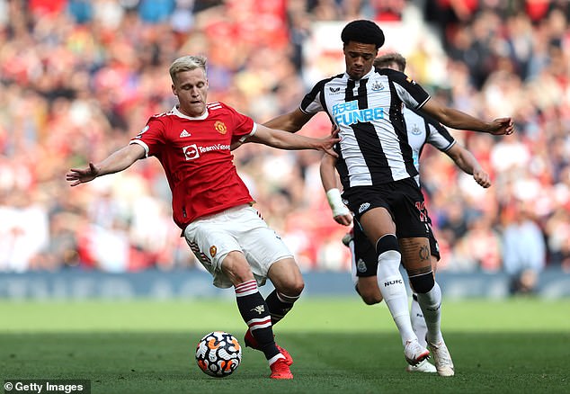 Jamal Lewis (pictured, right, playing for Newcastle in 2021) is set to join Sao Paulo in Brazil