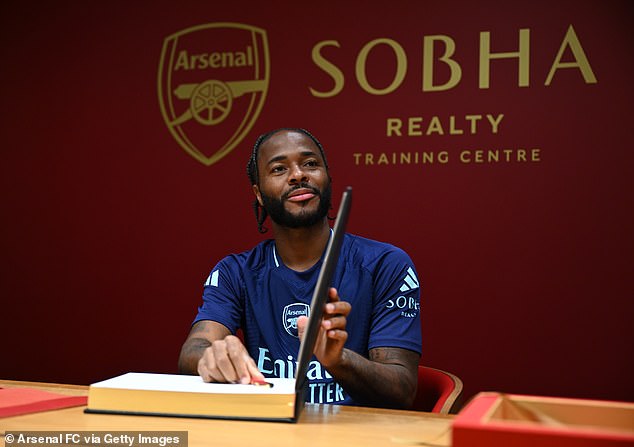 Raheem Sterling completed a loan move to Arsenal on deadline day