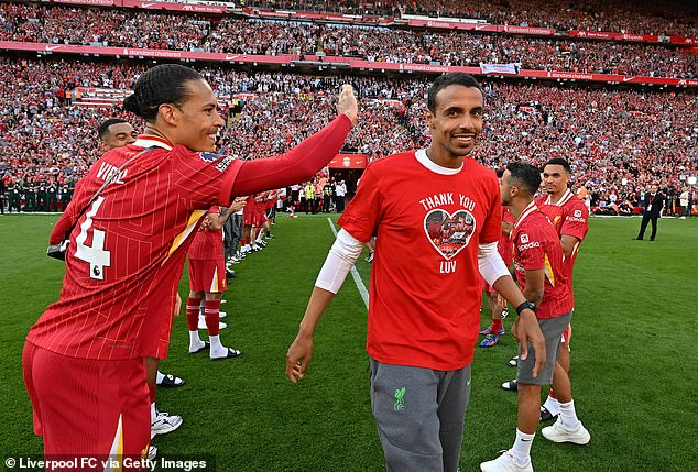 Matip was given a guard of honour by the Liverpool team after it was confirmed he was leaving