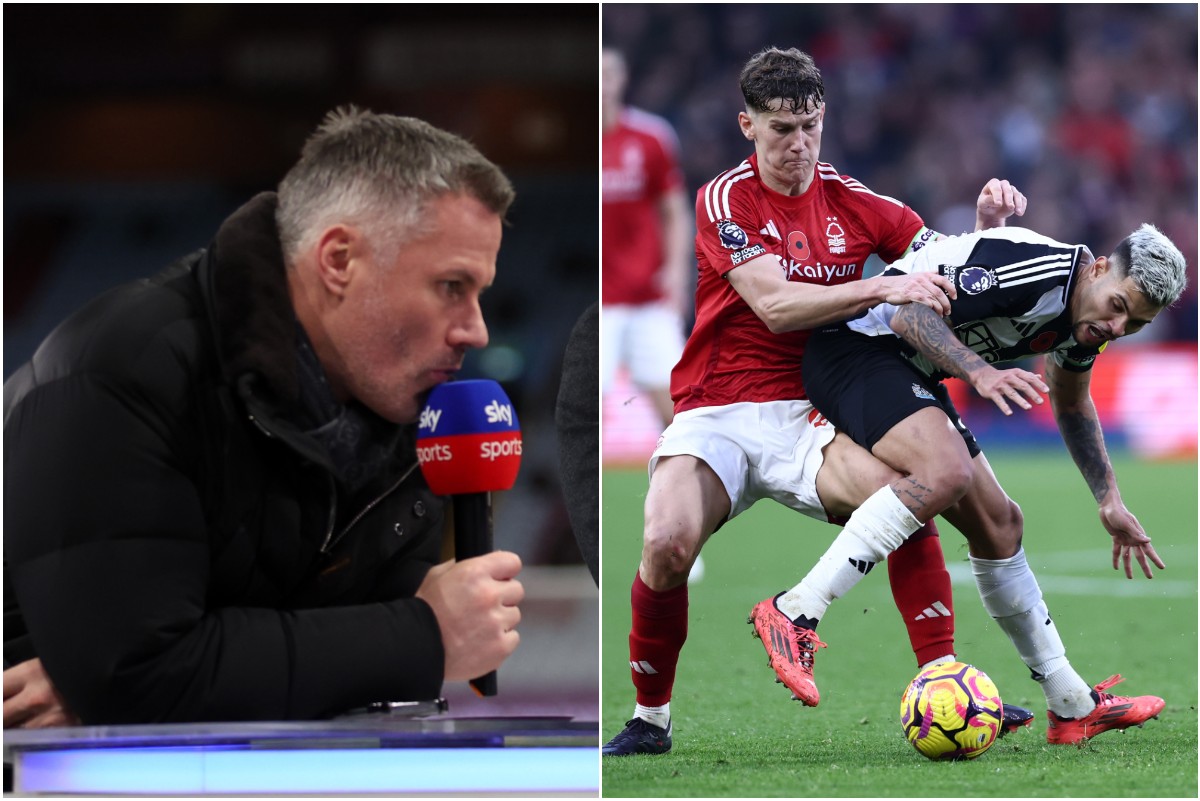 Jamie Carragher has responded to an incident during Newcastle vs Nottingham Forest