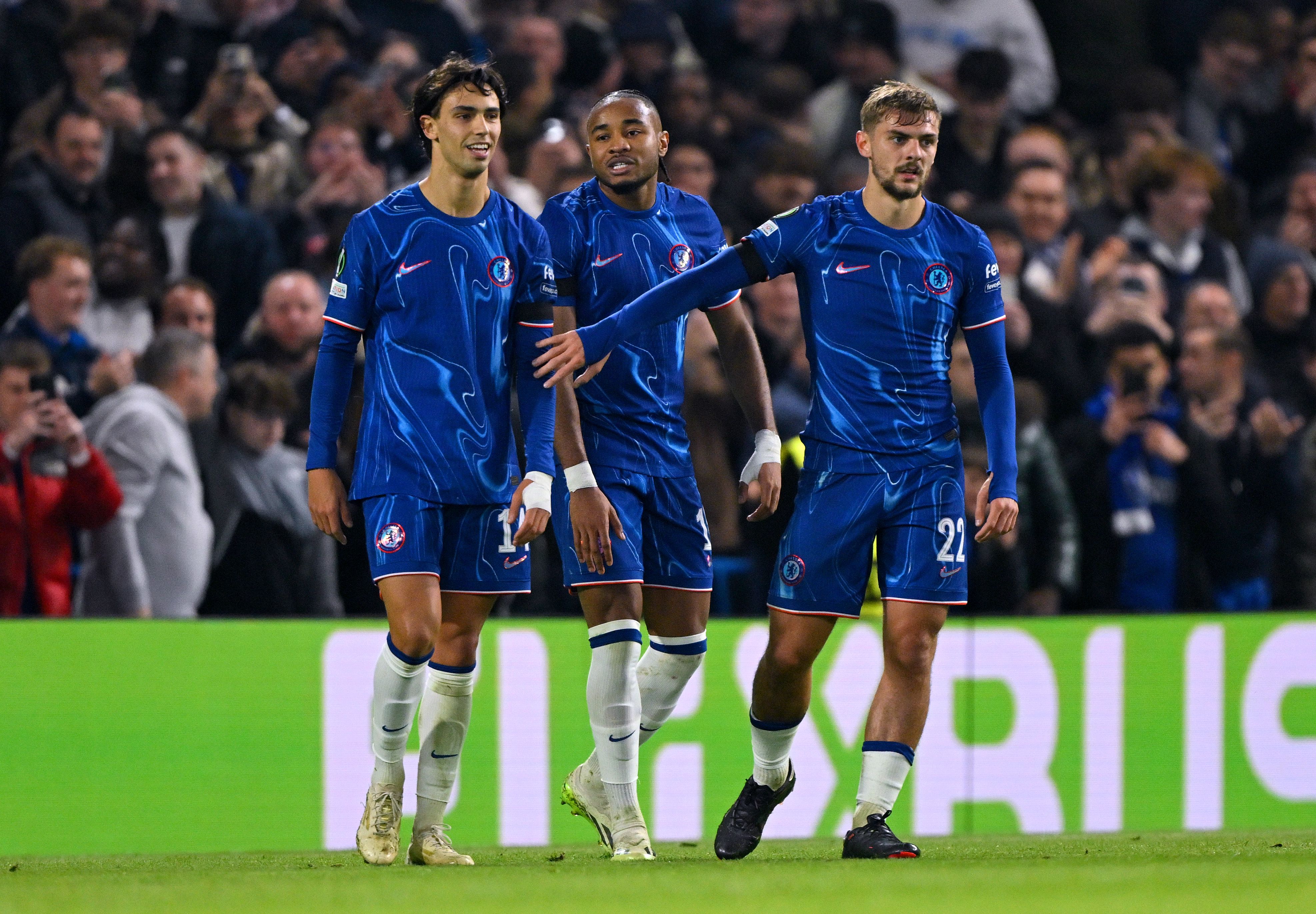 Christopher Nkunku celebrates