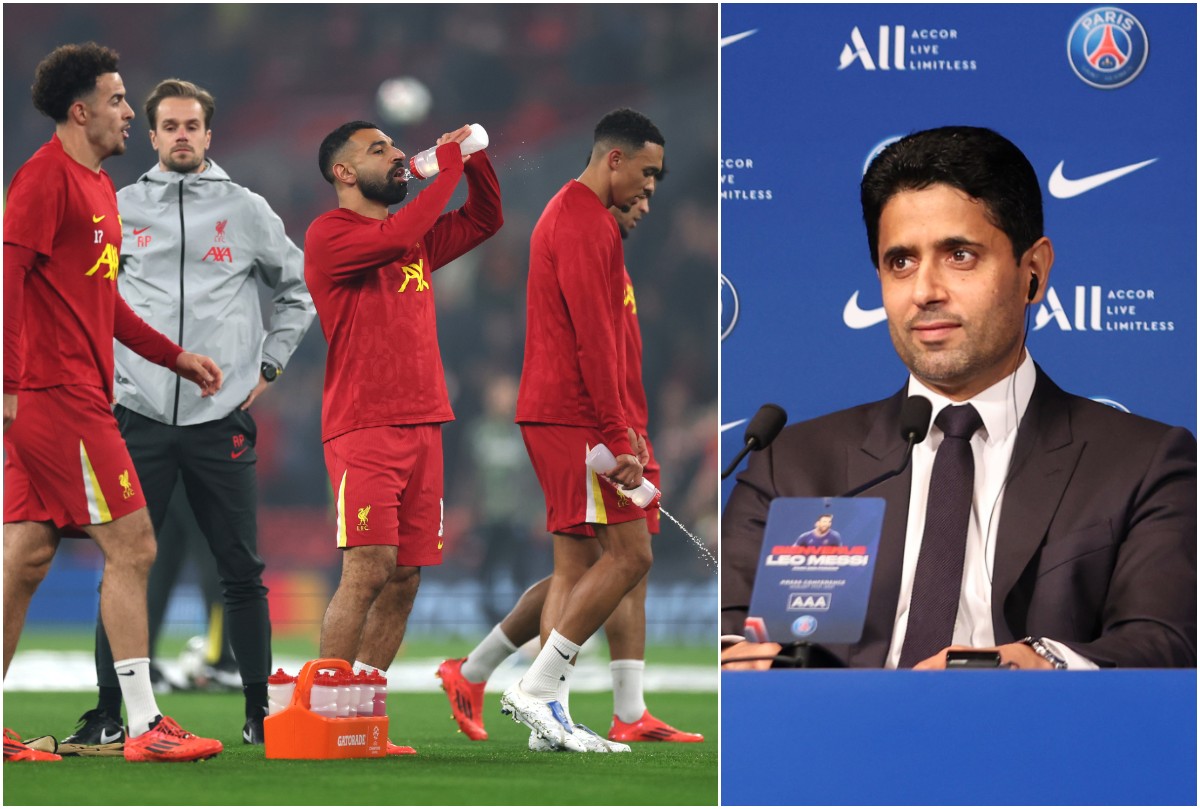 Mohamed Salah and Nasser Al-Khelaifi