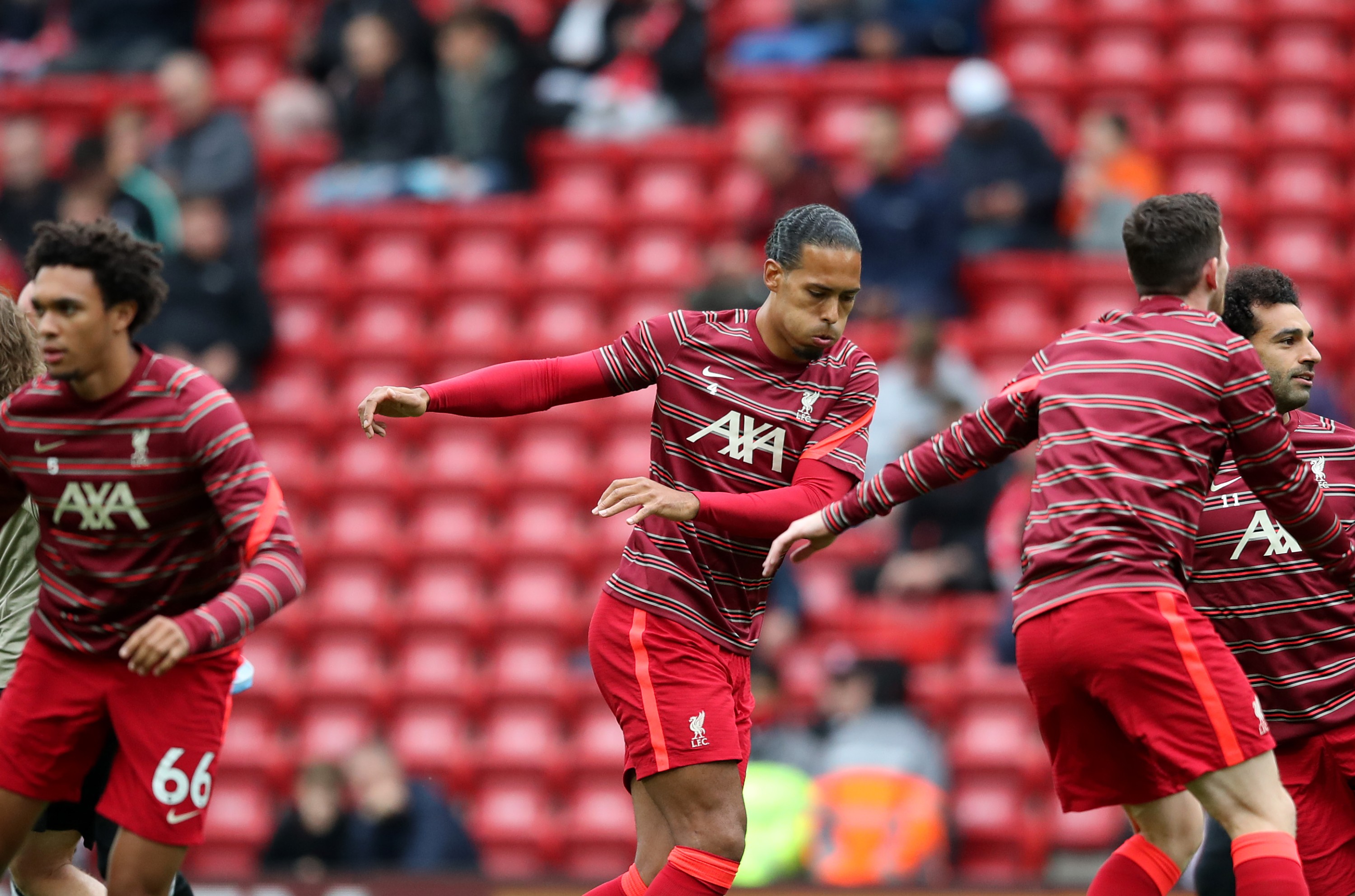 Virgil van Dijk, Mo Salah and Trent Alexander-Arnol