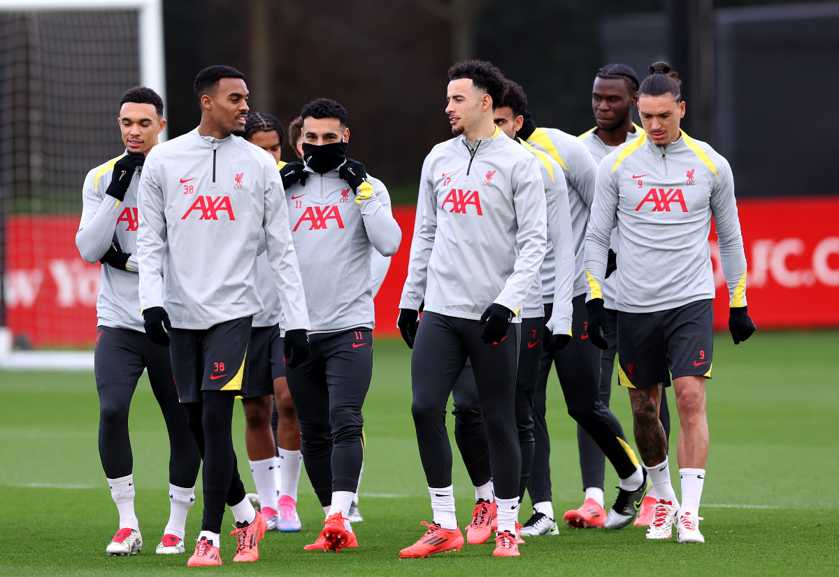 Ryan Gravenberch in Liverpool training