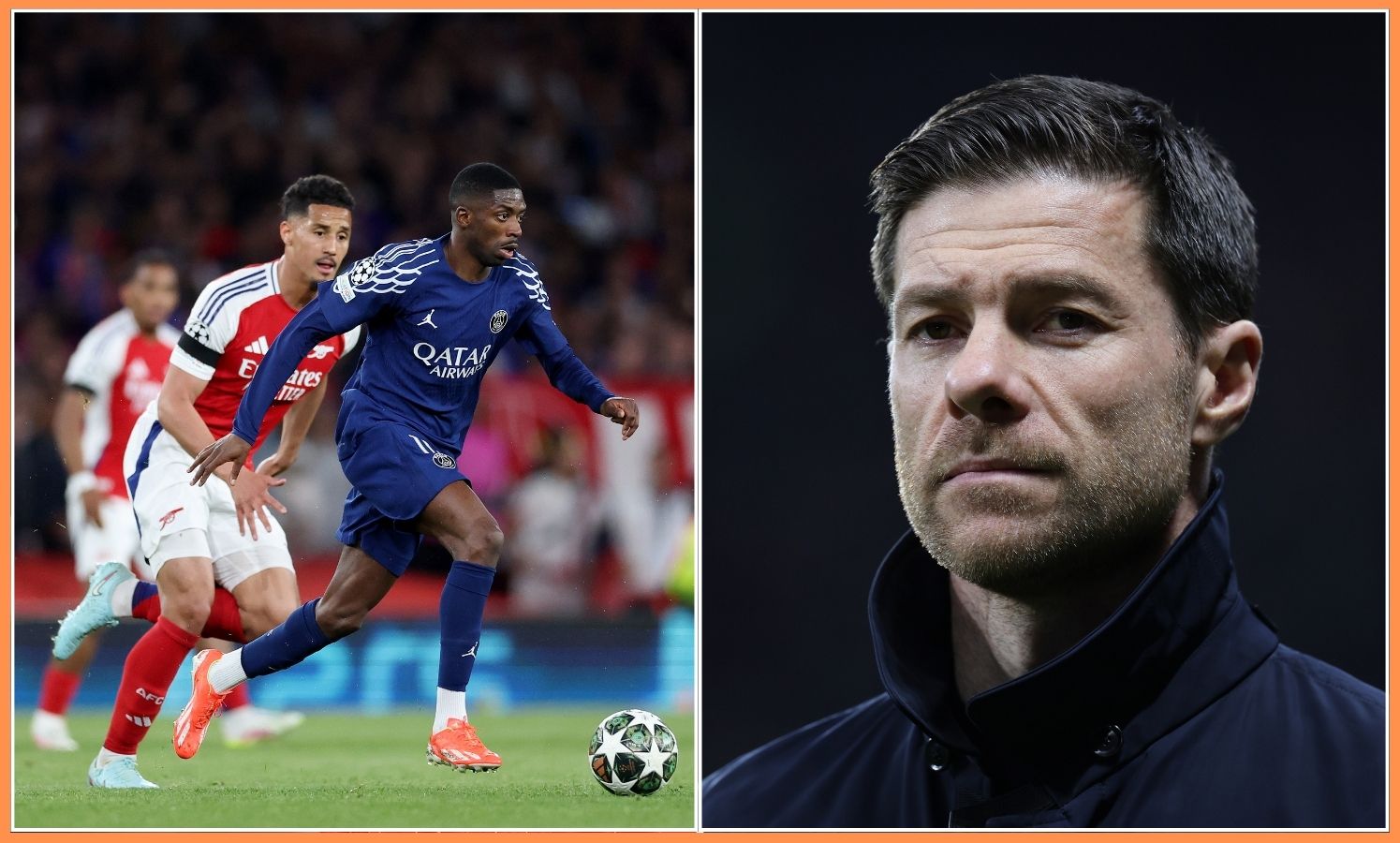 William Saliba, Ousmane Dembele, and Xabi Alonso