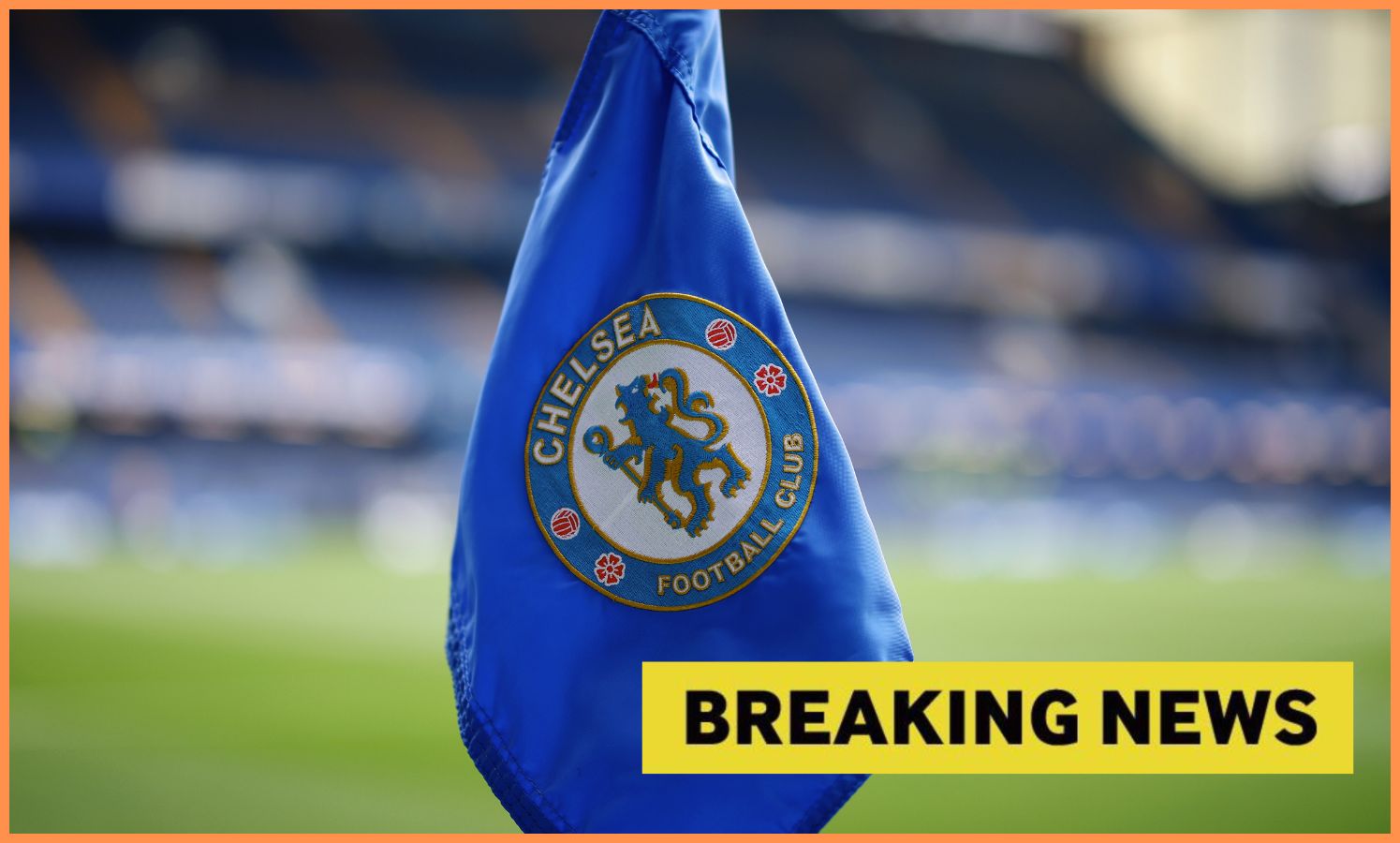 Chelsea logo on corner flag